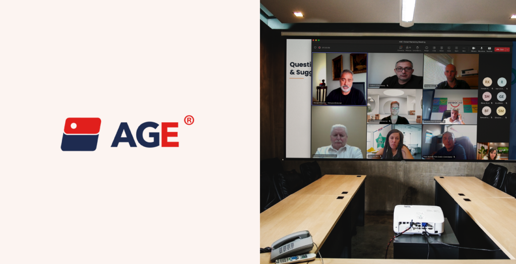 AGE Global Marketing Meeting (giorgio pompole, celia mender, piotr, maurizio acri)